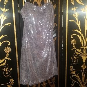 NWT bling strapless dress